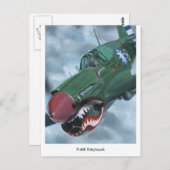 Carte Postale P-40 Kittyhawk (Devant / Derrière)