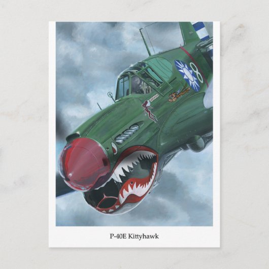 Carte Postale P-40 Kittyhawk (Devant)