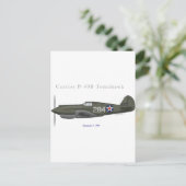 Carte Postale P-40B Défense de Pearl Harbour (Debout devant)