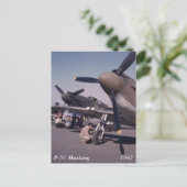 Carte Postale P-51 Mustang, 1942 (Debout devant)