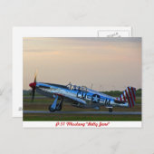 Carte Postale P-51 Mustang Betty Jane Postcard (Devant / Derrière)