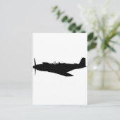 Carte Postale P-51 Mustang Silhouette (Debout devant)