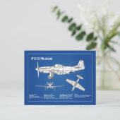 Carte Postale P-51D Mustang - Plan d'avion ABD (Debout devant)