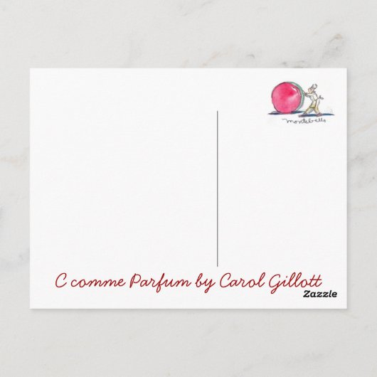 Carte Postale P comme Parfum Macaron (Dos)