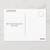 Carte Postale P est pour le professeur de rentrée des classes PR (Dos)
