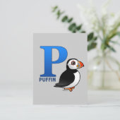 Carte Postale P est pour Puffin (Debout devant)