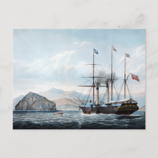 Carte Postale P&O vapeur Bentinck 1844 (Devant)