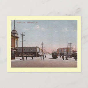 Carte Postale Pacific Ave., Redondo Beach, Californie Vintage