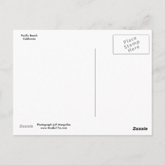 Carte postale Pacific Beach Pier (Dos)