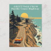 Carte Postale Pacific Coast Highway Californie Salutations Côte (Devant)
