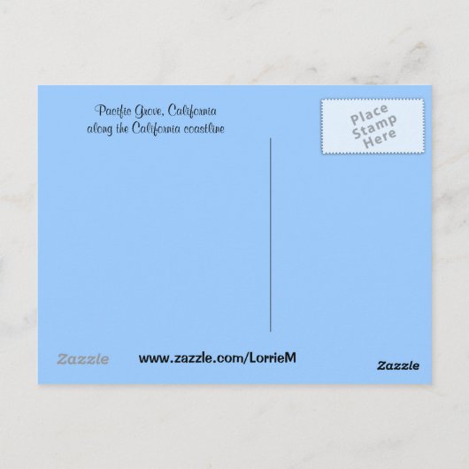 Carte postale Pacific Grove Coast (Dos)