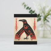 Carte Postale Pacific Northwest art style raven (Debout devant)