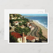 Carte Postale Pacific Palisades, Père Noël Monica CA 1950 (Devant / Derrière)