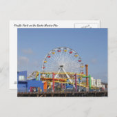 Carte Postale Pacific Park @ Père Noël Monica Pier (Devant / Derrière)