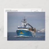 Carte Postale Pacific Sun, Crab Boat in Dutch Harbour, Alaska (Devant / Derrière)