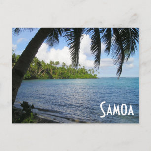 Carte Postale Pacifique Sud encadré par Palm Tree, Samoa