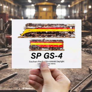 Carte Postale Pacifique Sud GS-4 Locomotive à vapeur d'eau