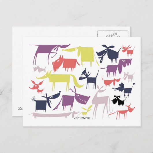 Carte Postale Pack chien (Devant / Derrière)