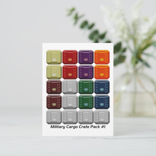 Carte Postale Pack de fret militaire #1 (Debout devant)