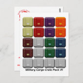 Carte Postale Pack de fret militaire #1 (Devant / Derrière)