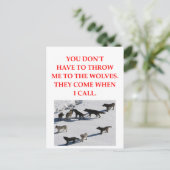 Carte Postale pack loup (Debout devant)