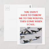 Carte Postale pack loup (Devant / Derrière)