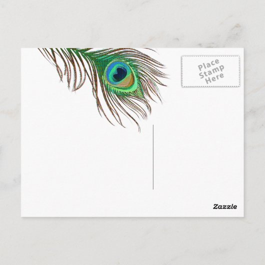 Carte Postale Pacock (Dos)