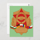 Carte Postale Pacte de Varsovie, Union soviétique, bloc socialis (Devant / Derrière)