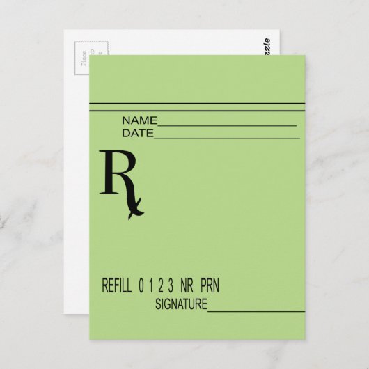 Carte Postale Pad Rx Prescription - Écrivez Votre Propre Prescri (Devant / Derrière)