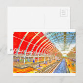 Carte Postale Paddington Station London Pop Art (Devant / Derrière)