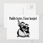 Carte Postale Paddle plus vite j'entends Banjos (Devant / Derrière)