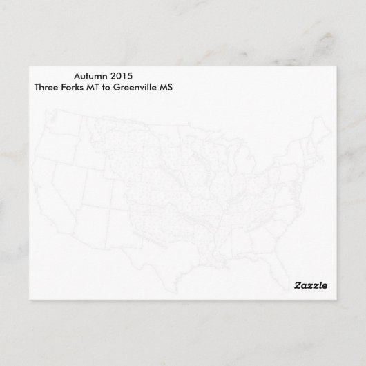 Carte postale Paddle River Missouri (Dos)