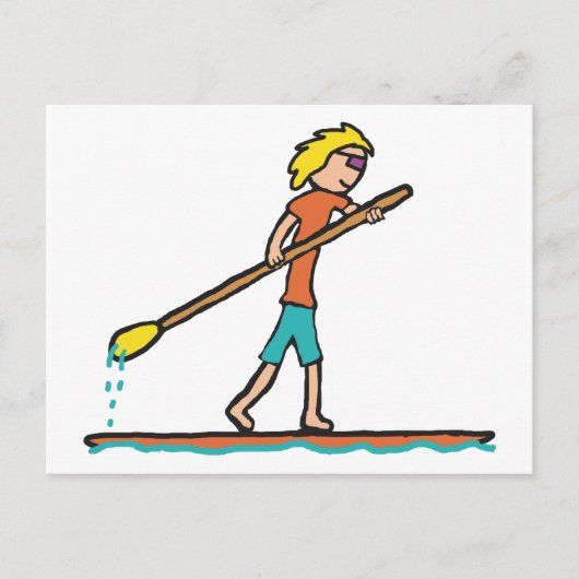 Carte Postale Paddleboard supérieur (Devant)