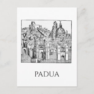 Carte Postale Padouan Minimaliste Ciel Médiéval Art Linéaire
