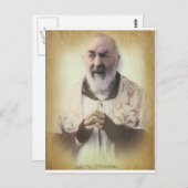 CARTE POSTALE PADRE PIO ANTIQUE (Devant / Derrière)