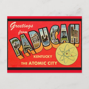 Carte Postale Paducah Kentucky Atomic City Salutation Vintage