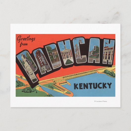 Carte Postale Paducah, Kentucky - Scènes de grandes lettres (Devant)