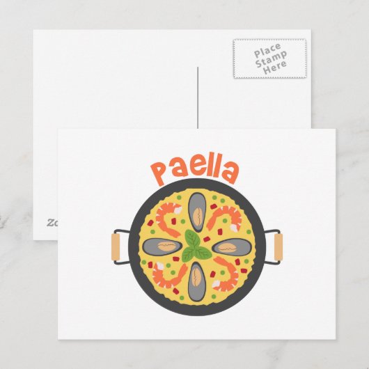 Carte Postale Paella (Devant / Derrière)
