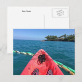 Carte Postale Pagaie en mer (Devant / Derrière)