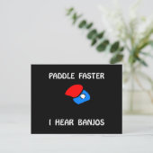 Carte Postale Pagaie Plus Vite Ping Pong (Debout devant)
