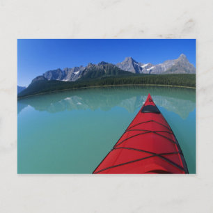 Carte Postale Pagaie sur le lac Waterfowl sous le Howse Peak