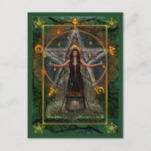 Carte postale Pagan - Sorcière Spellweaver 'Green  (Devant)