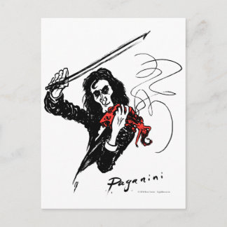 Carte Postale Paganini color3 b&w&red 300dpi
