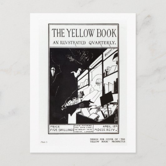 Carte Postale Page couverture du prospectus pour "The Yellow Boo (Devant)