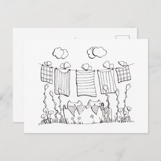 Carte postale Page de couleur (Devant / Derrière)