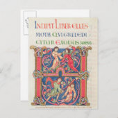 Carte Postale Page de la Bible Winchester, c.1150-80 (Devant / Derrière)