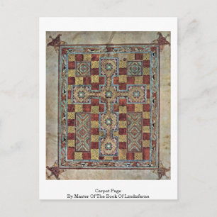 Carte Postale Page De Tapis Par Master Du Livre De Lindisfarne