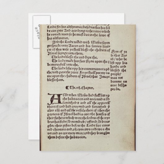 Carte Postale Page de texte Ancien Testament (Devant / Derrière)