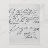 Carte Postale Page de texte avec sa signature (Devant)