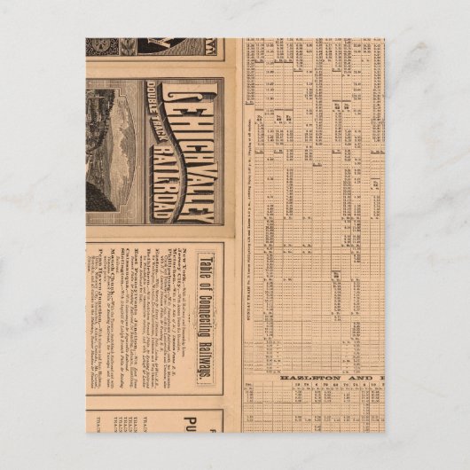 Carte Postale Page de texte du chemin de fer Lehigh Valley (Devant)